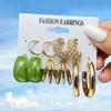 iF ME Fashion Pearl Earring Set Women Luxury Butterfly Love Heart Gold Stud Earrings Resin Hoop Earrings Jewelry Accessories