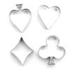 4Pcs Poker Cookie Cutter Set 430 Stainless Steel Kitchen Baking Mold (BPA Free, No FDA)