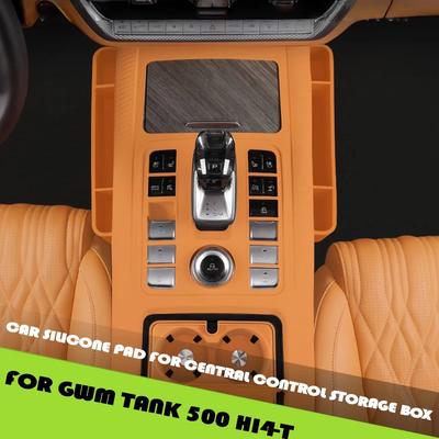 Car Center Control Gear Dust Cover Fit for GWM Tank 500 Hi4-T Modified Car Center Control Storage Box Silicone Pad Upgrade Parts