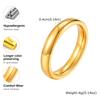 High-quality 14K Gold-plated Rings for Women,Stainless Steel Smooth Wedding Ring,Waterproof Fashion Jewelry Gift