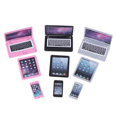 3 ks/sada 1/6 měřítko Miniaturní mobilní telefon, tabletový počítač pro panenky