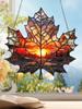 Maple Leaf Sun Catcher for Window Acrylic 2D Fall Sun Catcher Pendant Seasonal Decor for Weekday Holiday Offices Home Birthday