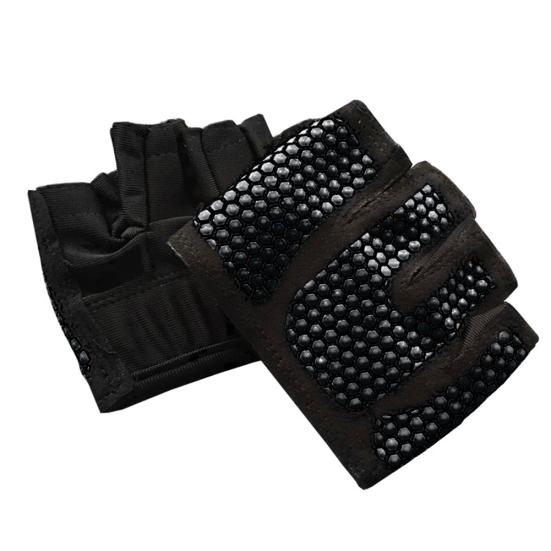 

Жіночі тренувальні рукавички з чотирма пальцями, фітнес, тренажерний зал, йога, вправи, захисний щиток для долоні S чорний