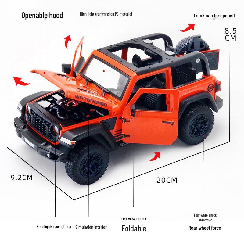 1/24 Alloy Off-Road Vehicle Model Pull-Back Toy with Sound & Light