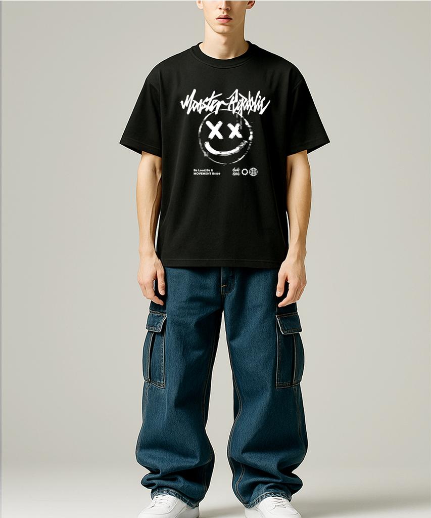 MONSTER REPUBLIC Smile White T-Shirt Black_B8139
