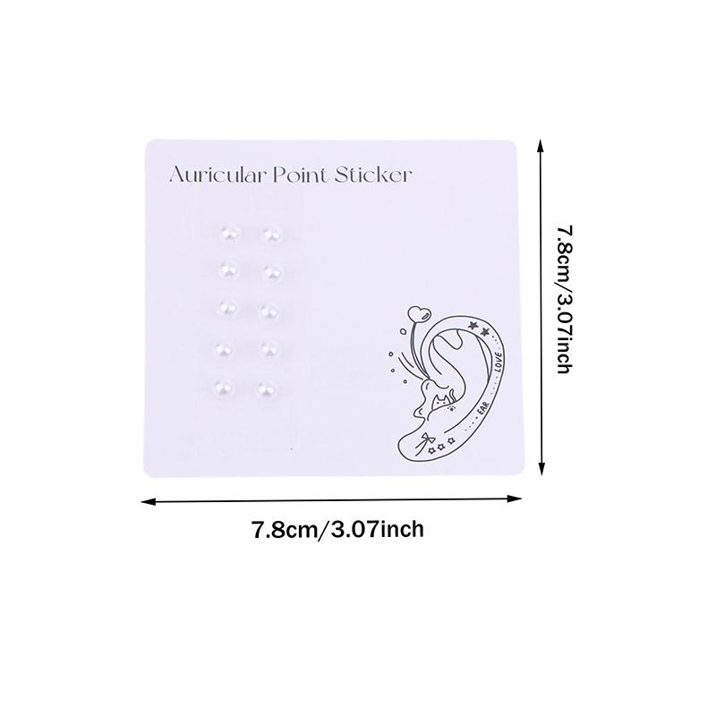 10 Pcs/Sheets Fashion Rhinestone Pearls Ear Point Stickers Ear Pressure Stick Acupuncture Auricular Ear Stickers Massage