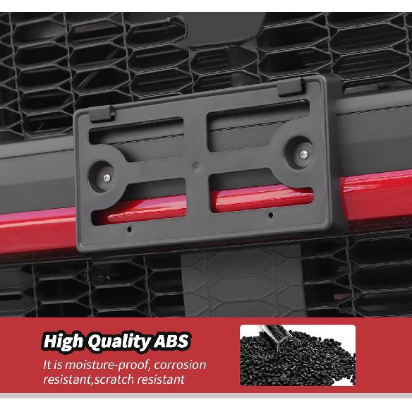 JeCar License Plate Bracket Frame for 2024+ Ford Mustang Front License Plate Holder Replacement