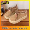 Internet celebrity lazy wind lace-up single shoes fashionable and comfortable niche small retro single shoes women 2025 spring and autumn new