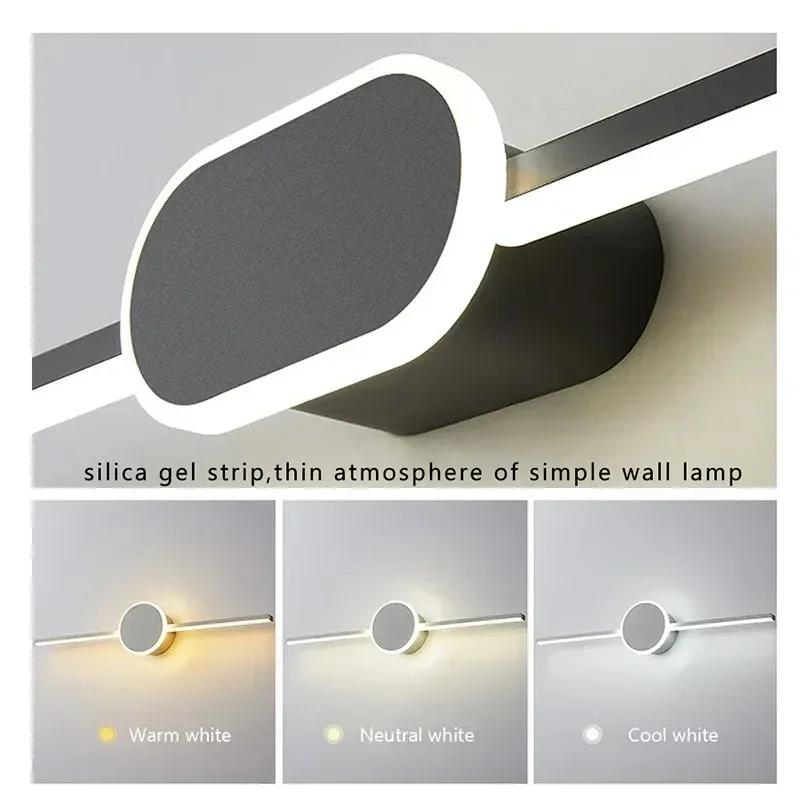 40/60/80cm Mirror Front Light Tricolor Light For Restroom Bedroom Mirror Front Lighting LED Wall Sconce