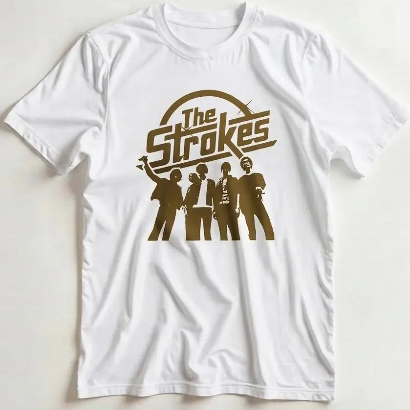 

The Strokes Retro Logo TShirt Indie Rock Band Vintage Graphic Print Casual Cotton Short Sleeve Unisex Streetwear Tee L