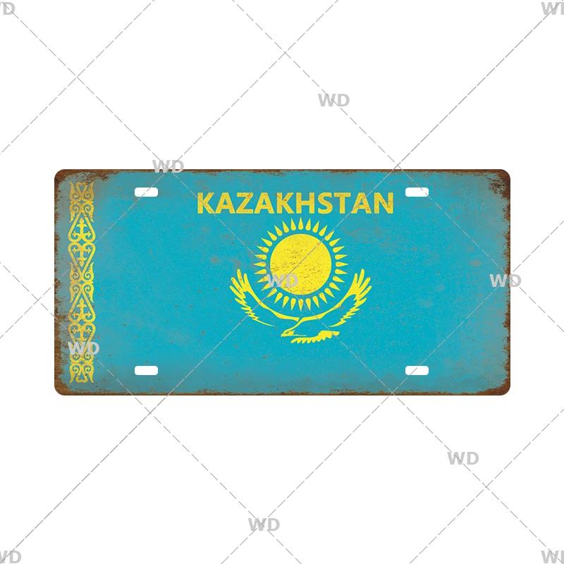 National Flag License Plate 6x12Inch Home Signs Metal Vintage Tin Sign Garage Bar Wall Signs Decor Patriots Best Gift Dustproof