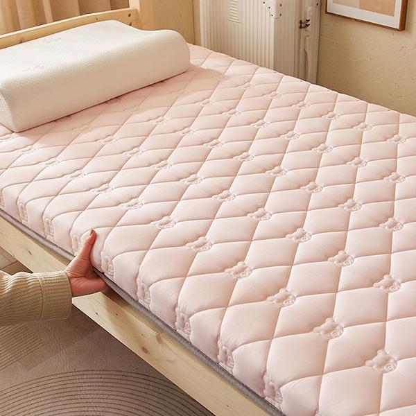 WTEMPO Solid Color Soft Pad Mattress Household Smoothy Foldable Mattress Non-deformable Bedding Student Dormitory Rental House Floor Thick Mats