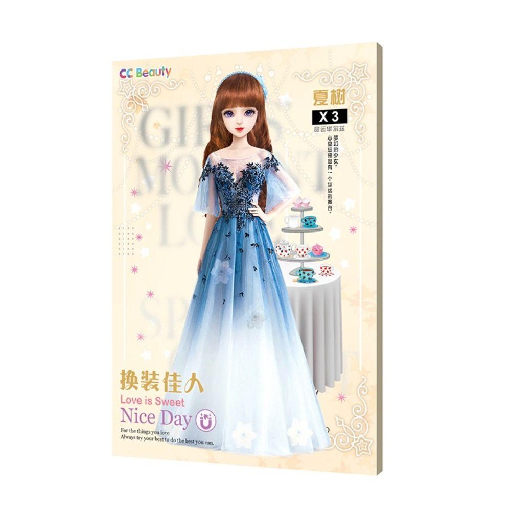 Pretend Play Magnetic Dress Up Dolls Magnet Clothes Girls Princess Stickers  Birthday Gift