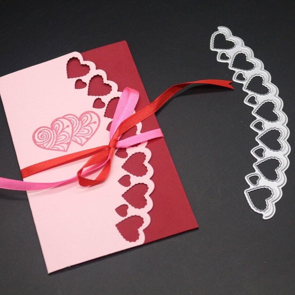 Srdíčka Kovové vyřezávací šablony Šablona pro DIY Scrapbooking Fotoalbum Embosování Papírové karty Řemesla Výřezy