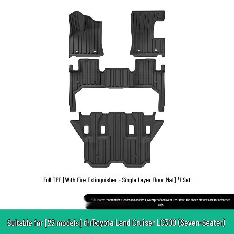 Custom-Fit TPE Floor Mats for Toyota Land Cruiser LC300 (2022 Model)