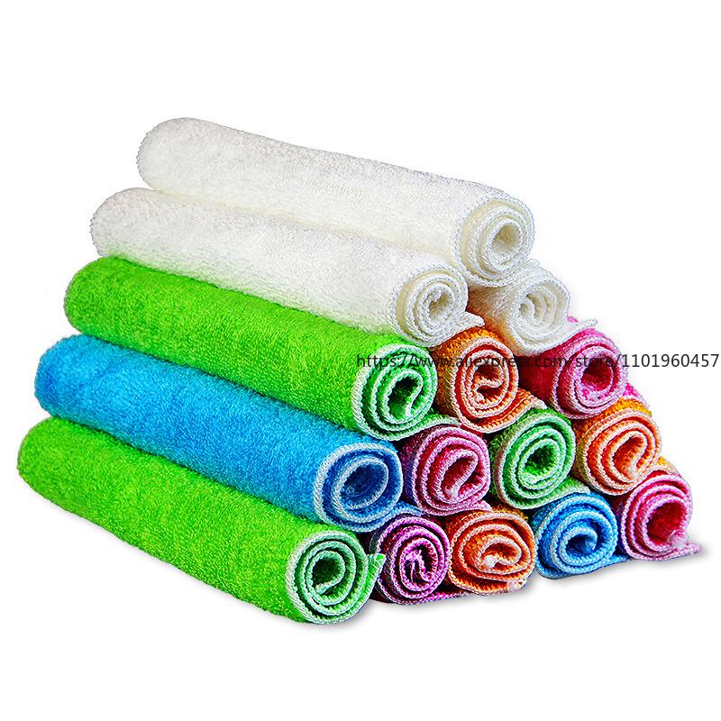 Thick Bamboo Fiber Dishcloth For Cleaning Kitchen Utensils Excellent For Absorbing Water And Not Sticking To Grease
