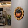 Kitchen Refrigerator Magnet 1/6Pcs Halloween Retro Frame Magnet Wooden Fridge Set Decoration Memo Note Holder for Holiday Party Cartoon