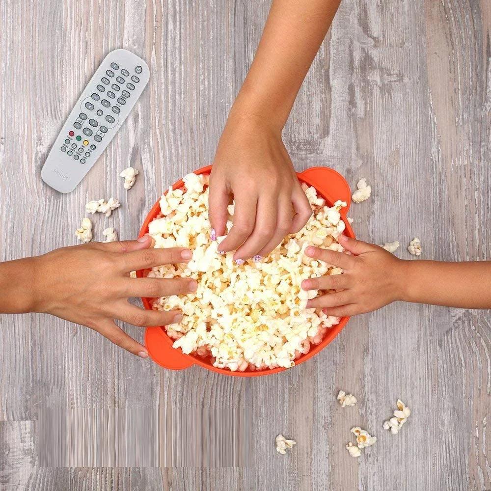 Microwave Popcorn Popper, Silicone Popcorn Maker, DIY Popcorn Machine with Lid, Chips Fruit Dish, BPA Free, Kitchen Accessories