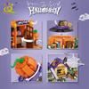 Non-Toxic Halloween Mini Pumpkin House Micro Model Building Blocks City Diy Pumpkin Carriage Set Bricks Toys For Children Gift