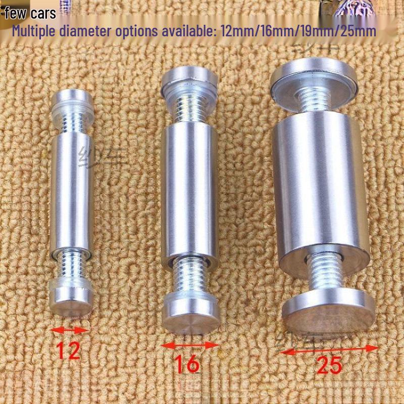 Stainless Steel Double-Head Advertising Glass & Acrylic Support Screws