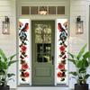 2pcs Party Banner Spring Summer Butterfly Flower Door Curtain 12x70.8in Polyester