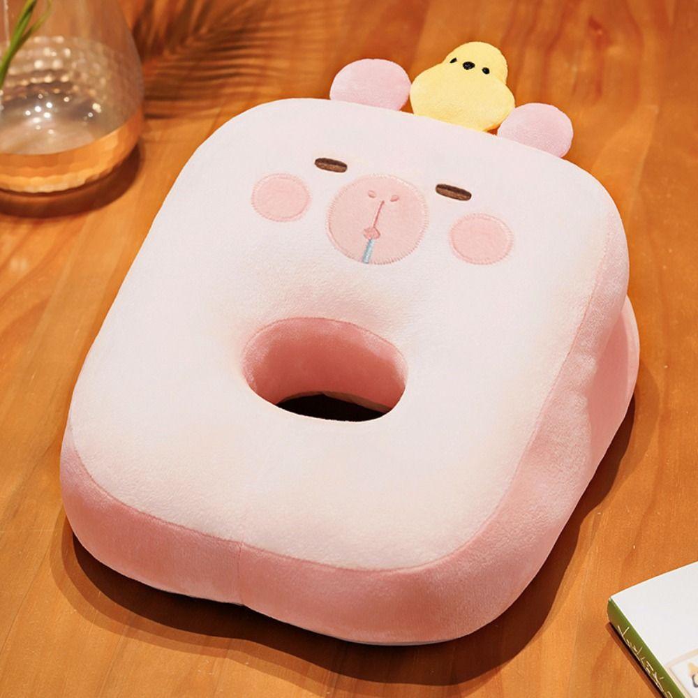 Plush&Ice Silk Capybara Office Nap Pillow Super Soft Capybara Neck Pillow School