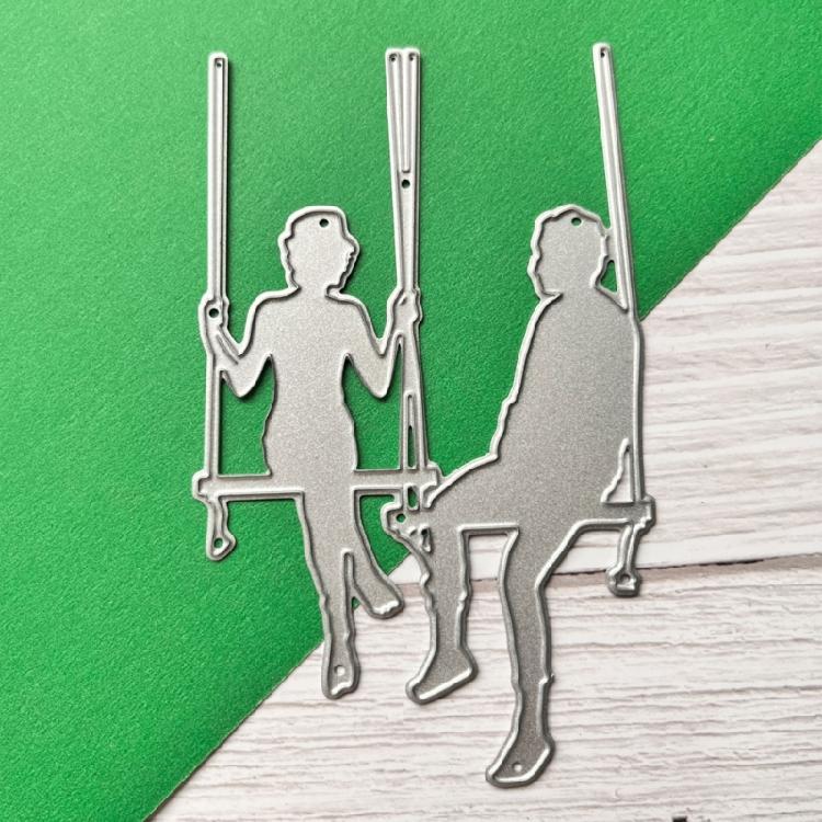 Chatting Couple Metal Die Cuts Embossing Template Stencil Scrapbooking for Card