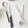 Kamomekitchen [2+2] 4-person Set Kamome Kitchen Heybe Cutlery Set 4 Spoons 4 Chopsticks