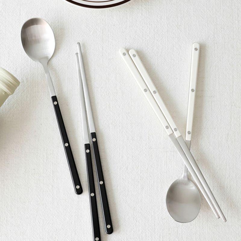 Kamomekitchen [2+2] 4-person Set Kamome Kitchen Heybe Cutlery Set 4 Spoons 4 Chopsticks