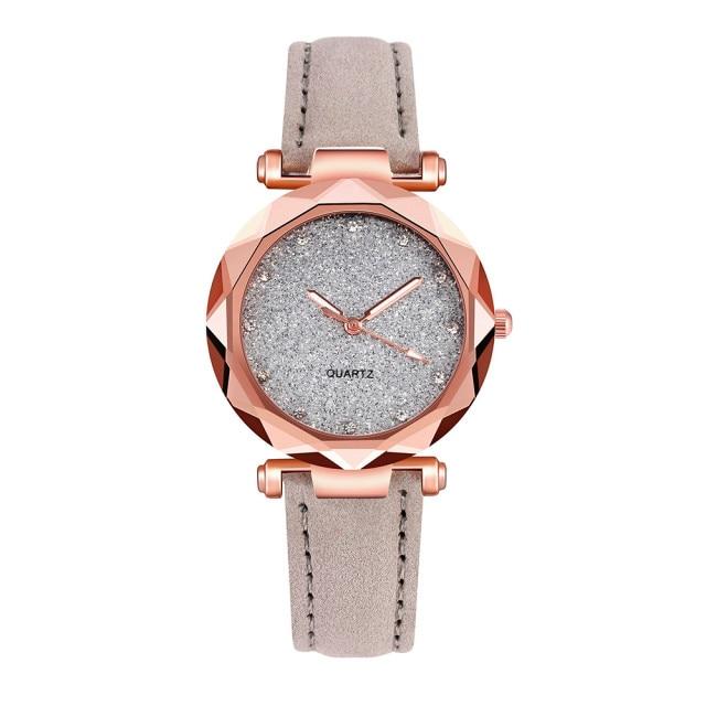 Fashion Stars Women Watch Luminous Charming Little Point Frosted Belt Watch Dotted With Roman Scale Luxury Women's Casual
