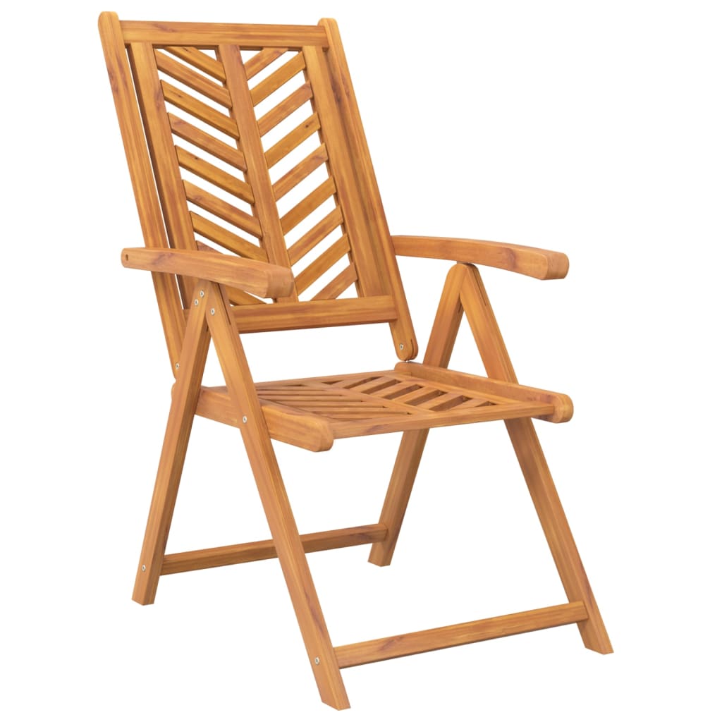 Vidaxl Folding Garden Chairs, 2 Pcs., Solid Acacia Wood