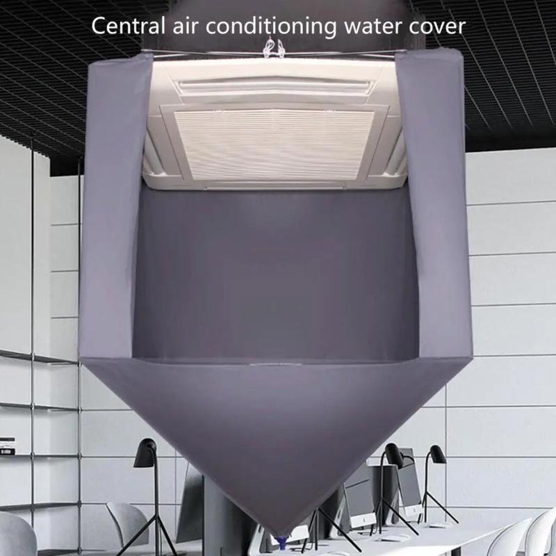 Waterproof Air Conditioner Cover Air Conditioning Cleaning Cover Fabric Service Bag Suitable for Office Industry Use