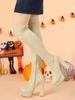 Allegra K Women's Knee-High Platform Boots with Block Heels, Perfect for Casual, Party, or Halloween, Non-Slip, Fashionable, Beige, Size 23.5cm