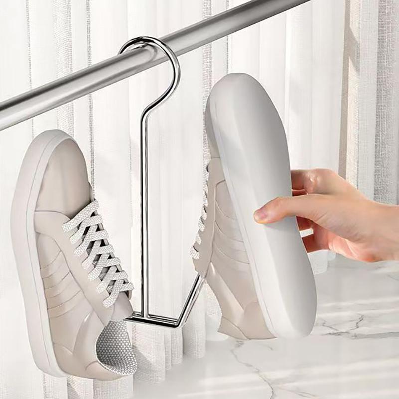 2/5Pcs Stainless Steel Shoe Rack Hangers Metal Storage Box Space-Saving With Closet Hooks Silver Home Laundry Accessories