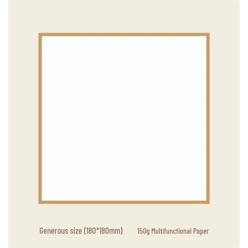 Zun Jue Square Watercolor Paper Sketchboard - Cotton Pulp Blank Bookmark for Watercolor, Marker, Signature, and Anime.