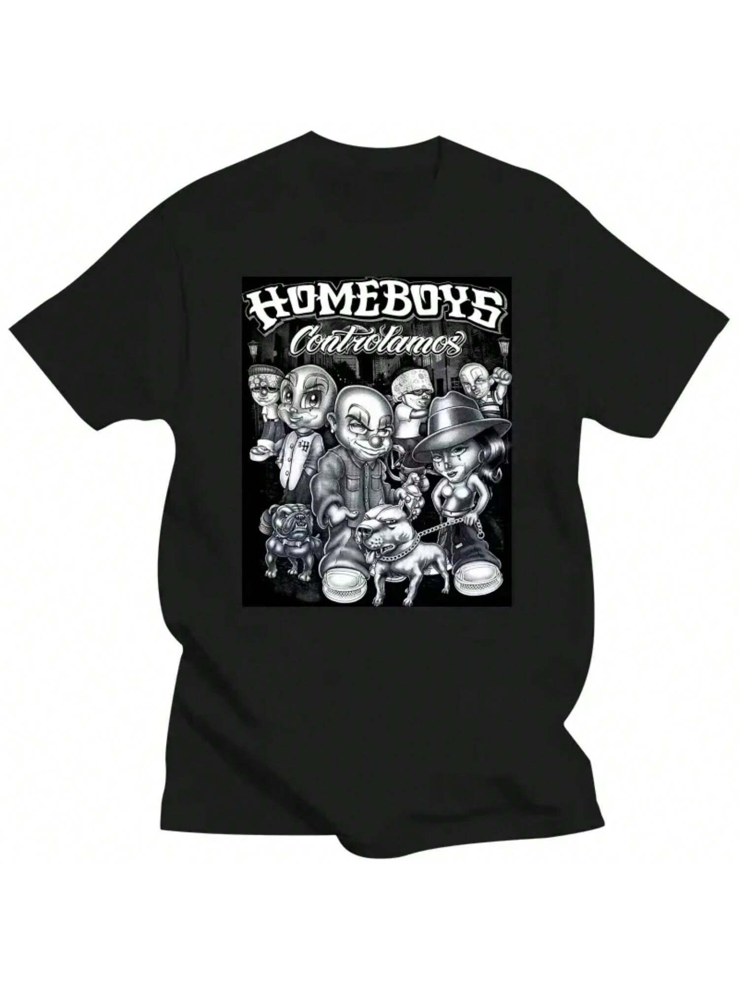 BULLDOG PITBULL CONTROLAMOS URBAN T-SHIRT HOMEBOYS GANGSTER LOWRIDER Graphic T Shirts unisex Clothing Harajuku Oversized T Shirt S разноцветный