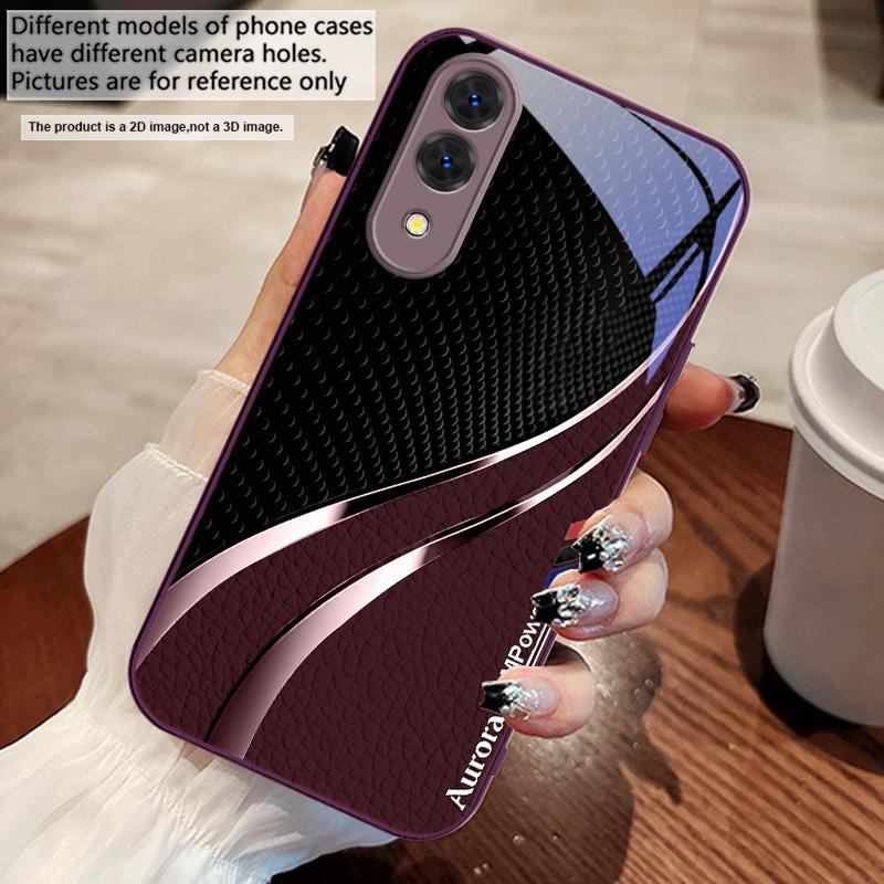 Hochwertige Ledertextur Für Samsung S25 S25 Edge S25Ultra S8 9 S10 20 U ltra S21 Pro 22 Plus S23 FE S24 Ultra Glas Handyhülle