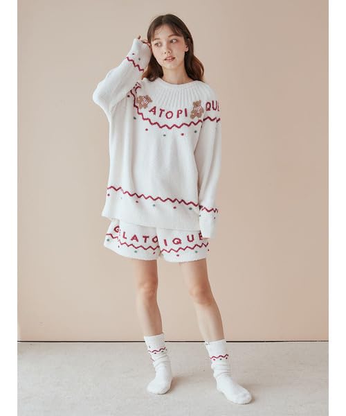 Gelato Pique HOLIDAY Nordic Pullover PWNT245159 IVR Free Size Women's