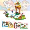 Colorful Super Mario Bros Dolls Luigi Peach Bowser Toad Building Blocks