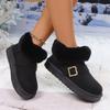Snow Boots 2025 New Warm and Fashionable Short-cut Fleece Thickened Buckle Snow Boots for Women