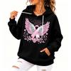 Women's Casual Hoodie with Printed Design, Loose Fit Sweatshirt for Everyday Wear