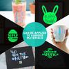 10pc Holographic Glow in Dark Adhesive Vinyl DIY Luminous Film for Birthday Gift Festival Craft Party Decor Blue to Green Effect