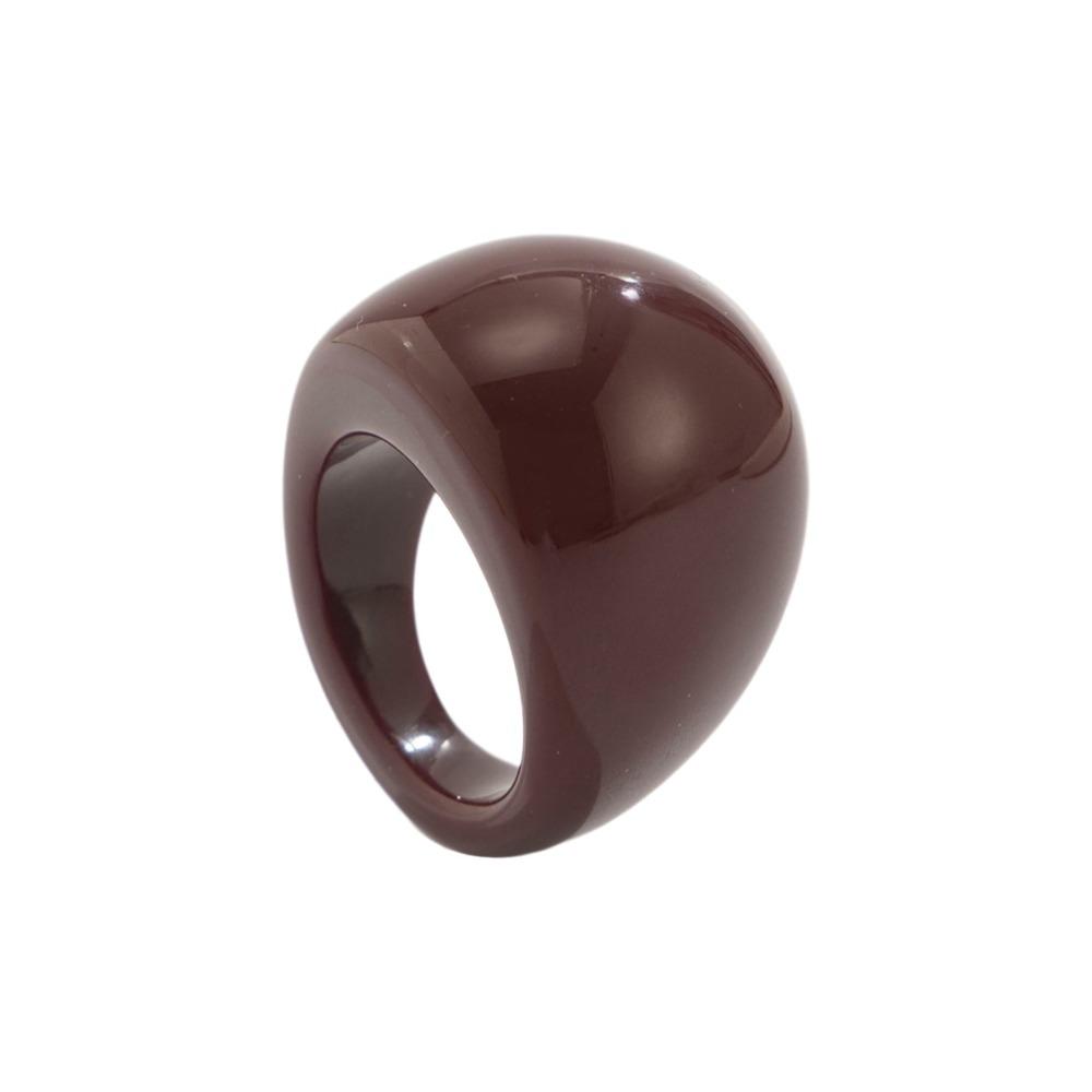 

Dome Transparent Resin Ring Multicolour Irregular Ring Retro Acrylic Geometric Ring Girls коричневий