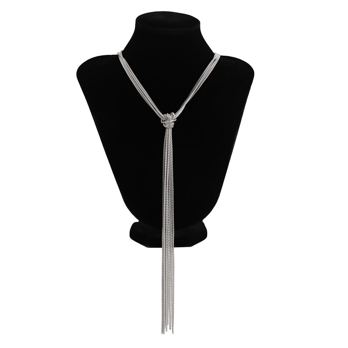 Fashionable Simple Alloy Gold/Silver Plated Sweater Chain Women s Elegant All-match Celebrity Dress Distinctive Accessories