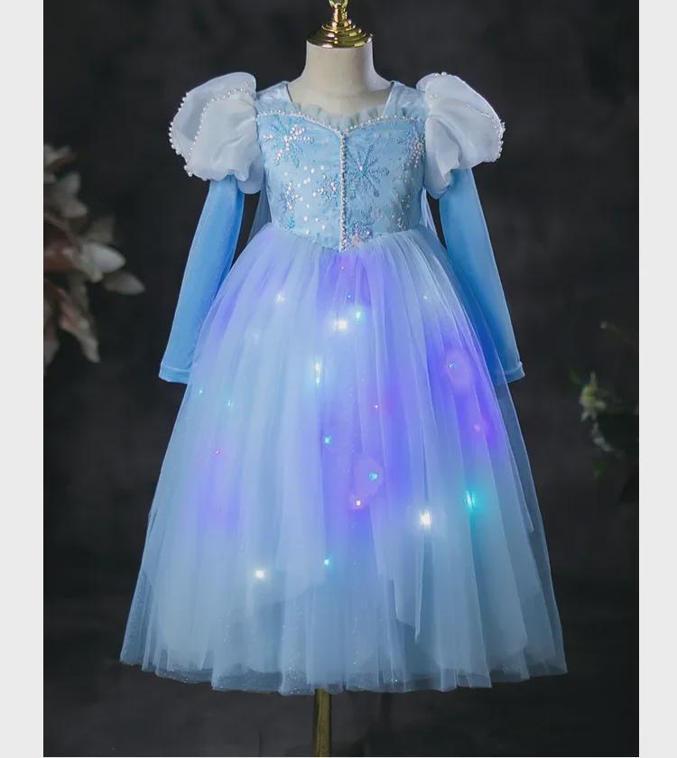 New Girls' Luminous Aisha Princess Dress – Spring/Autumn & Christmas Performance Skirt