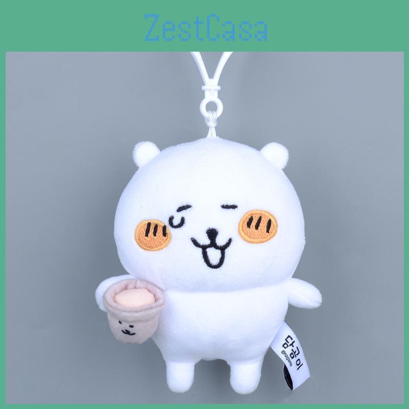 Happily Little Bear Drinks Tea Eats Noodles Steams Sweat Cartoon Plush Pendant