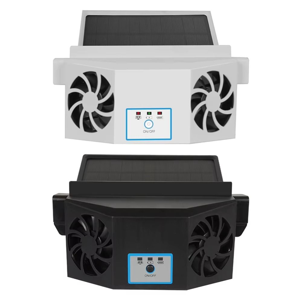 Solar Charging Car Air Cooler Assisted Cooling Ventilation Fan Air Circulation Fan Backseat