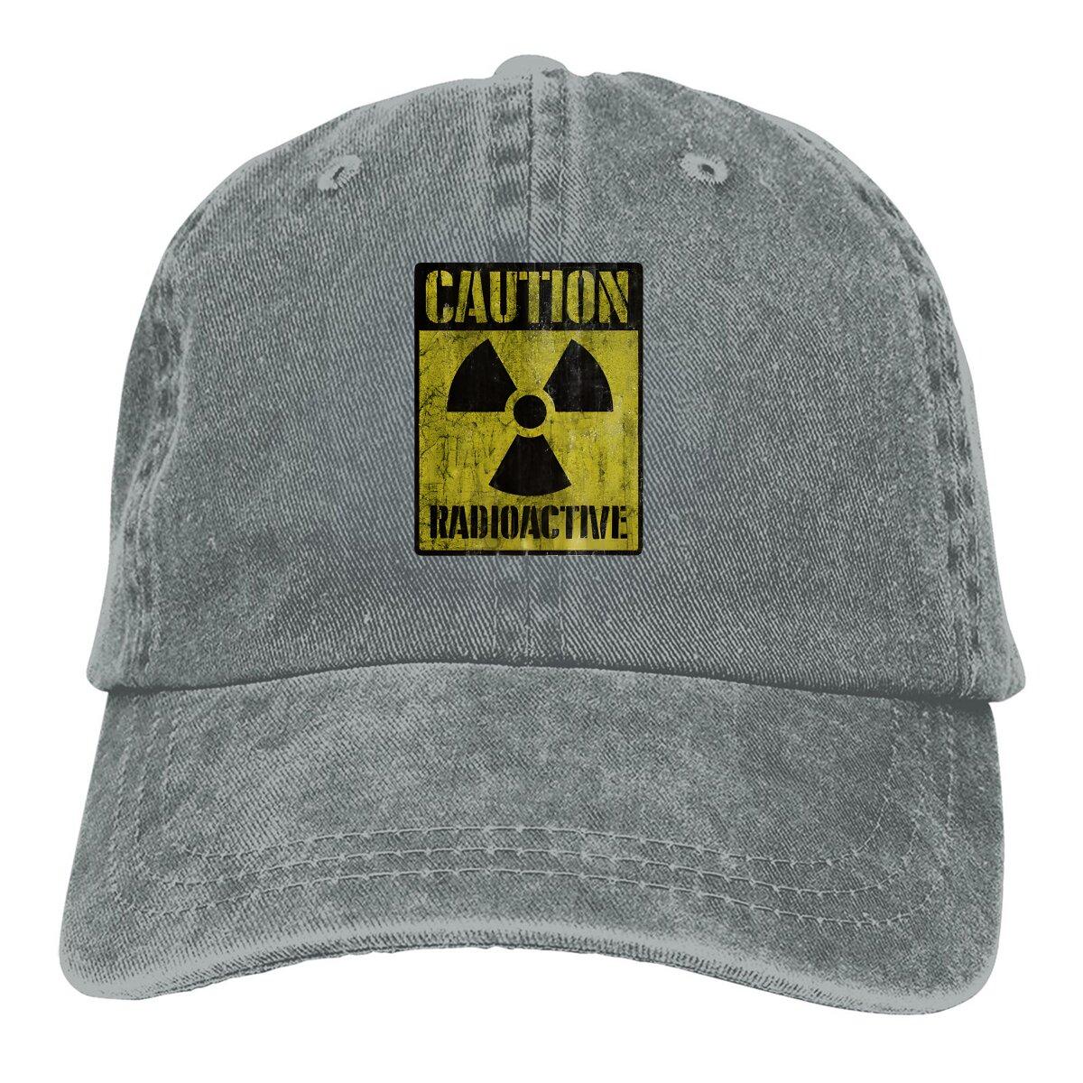 Caution Radioactive Sign With Radiation Symbol Baseball Cap Unisex Hats Wounisex Visor Protection Snapback Radiation Symbol Caps One Size