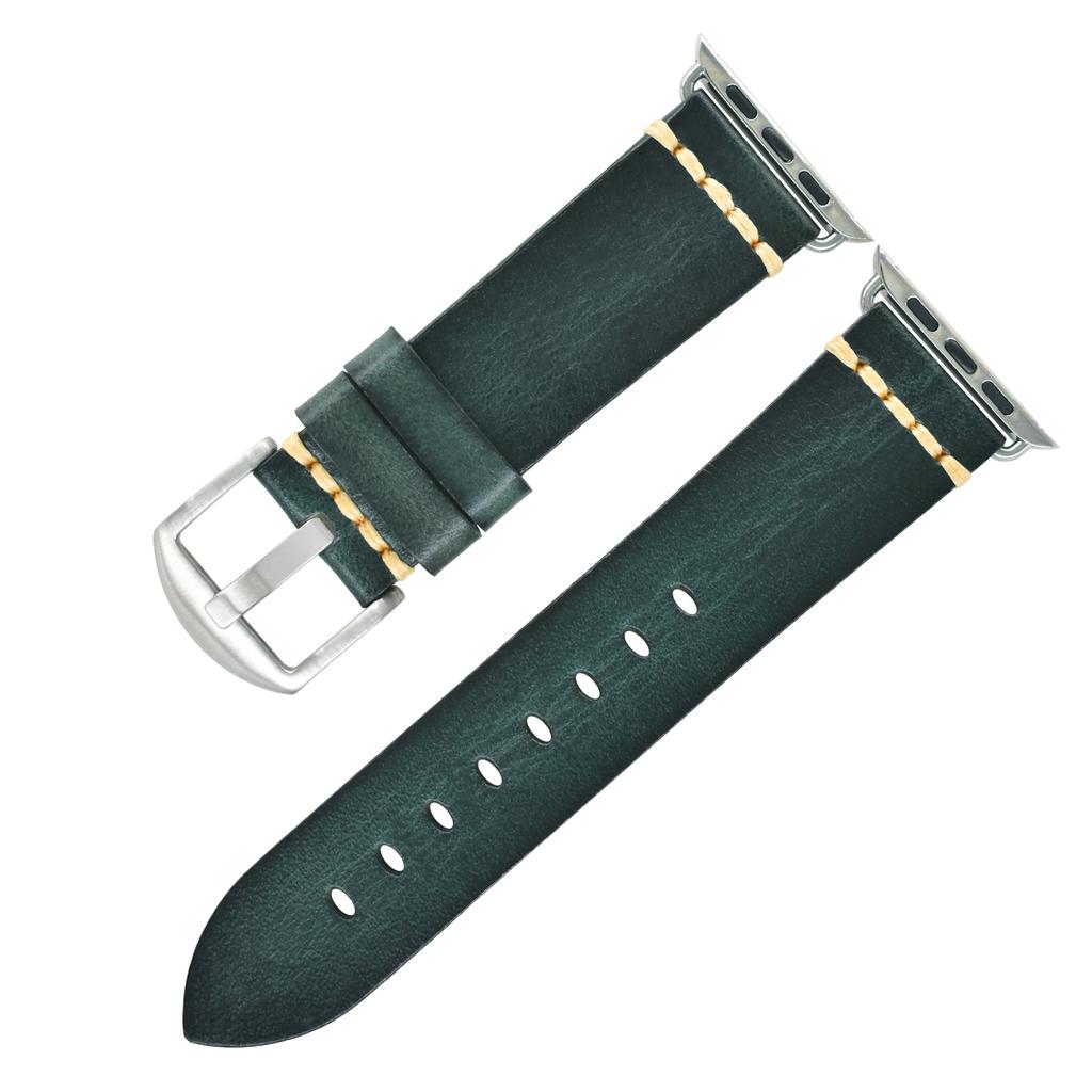 Anwendbar auf Urtla Apple Watch Armband Apple78Se Handgefertigt Retro Erste Schicht Echtes Rindsleder 49mm Uhrarmband