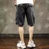 Men's workwear denim shorts 2026 new summer thin loose large size mid-length pants trendy wear-resistant five-point pants